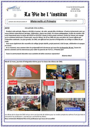 Journal Mars Avril 2024