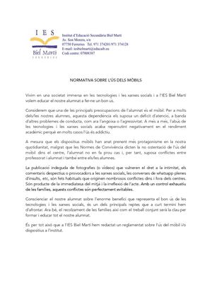 Normativa Mòbils