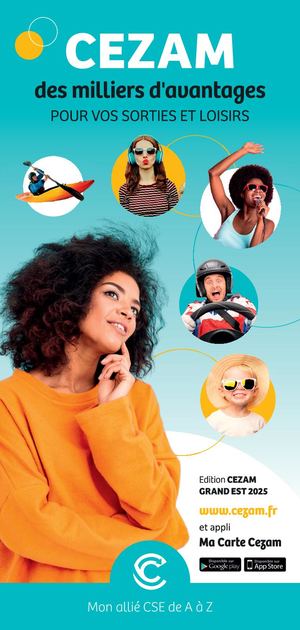 Dépliant carte Cezam 2025