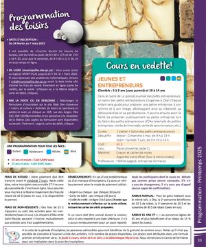 Programmation - Printemps 2025