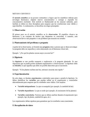 Metodo Cientifico