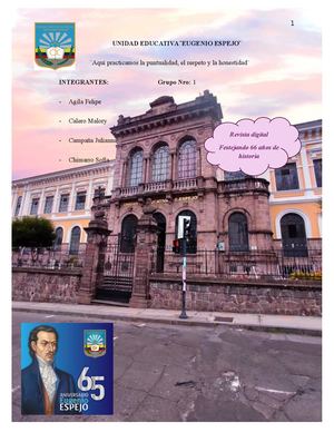 Festejando 66 años, COLEGIO EUGENIO ESPEJO