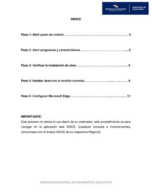 Instructivo Para Configuración Del Siace