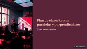Plan De Clase Rectas Paralelas Y Perpendiculares