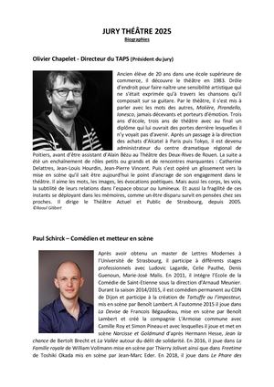 Présentation Jury Théâtre 2025