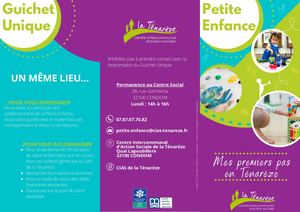 Brochure Petit Enfance : Mes premiers pas en Ténarèze