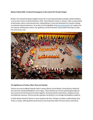 Bhutan Festival Dates