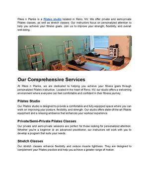 Pilates Studio in Reno, NV: Pikes n Planks