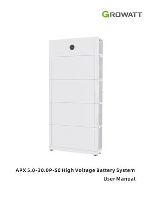 Growatt battery Apx Manual Alma Solar