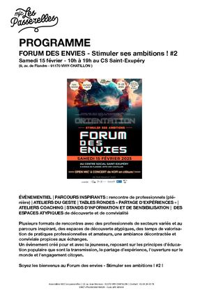 Forum Des Envies Samedi 15 Février 2025