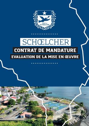 Schoelcher Contrat de Mandature - Evaluation de la mise en oeuvre