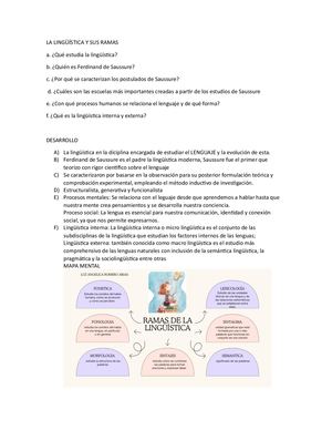 La Lingüística Y Sus Ramas