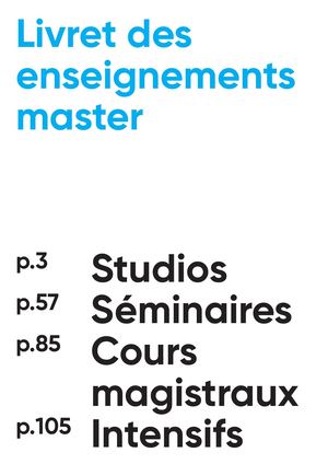 Livret Pedagogique Studio Seminaire Printemps25