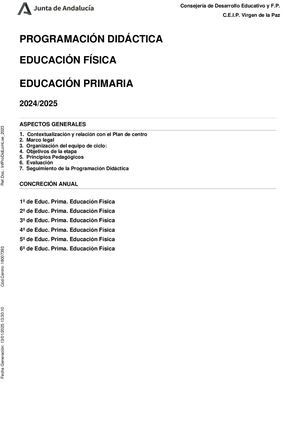Programación Didáctica Educación Física