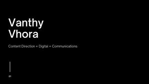 Vanthy V Portfolio