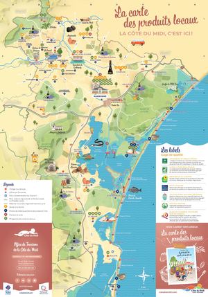 Carte des produits locaux de la Côte du Midi