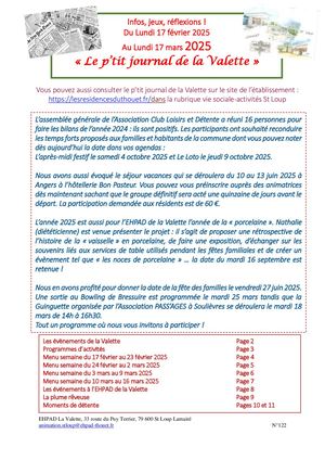 Le p'tit journal de la Valette