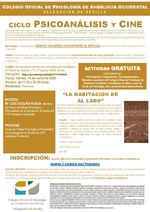 2025 03 14 Ciclo Psicoanálisis Y Cine La Habitación De Al Lado