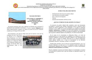 GESTIÓN CULTURAL. EL PORVENIR. NÚCLEO TÉCNICO