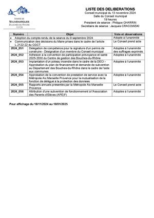 Liste Deliberations 131124