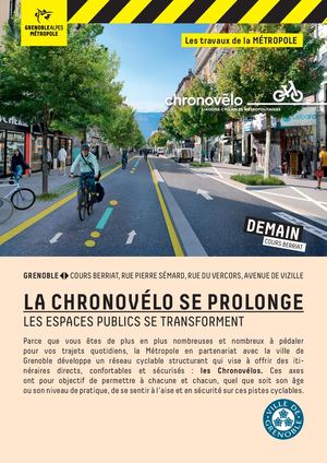 Travaux chronovélo Grenoble Fontaine