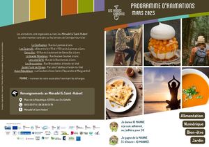 Programme Animation Mars 2025 - Ménadel et St Hubert