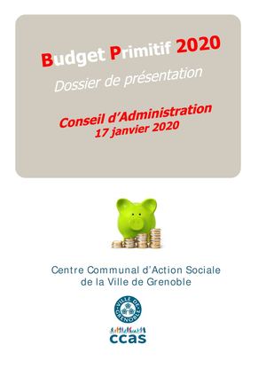 Budget Primitif 2020 - Dossier de présentation