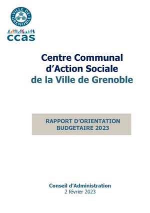 Rapport d'Orientation Budgétaire 2023