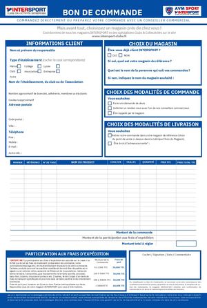 Bon De Commande Intersport Pdf