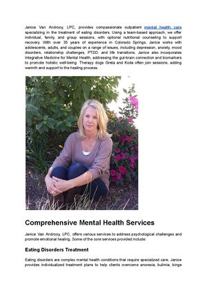 Janice Van Reyk Calaméo - Janice Van Androoy, LPC - Compassionate Mental Health Care in ...