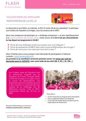 Flash N°6 Les Foulées Roses