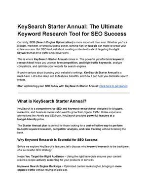 Key Search Starter Annual The Ultimate Keyword Research Tool For Seo Success