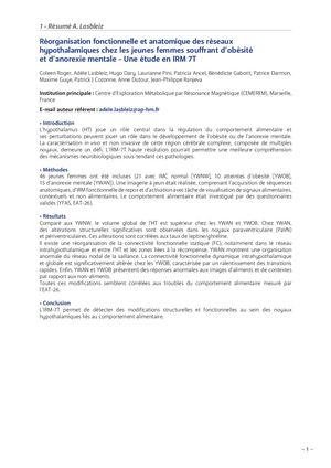 Congrès Afero Résumés