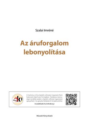 MK-6021 Az áruforgalom lebonyolítása