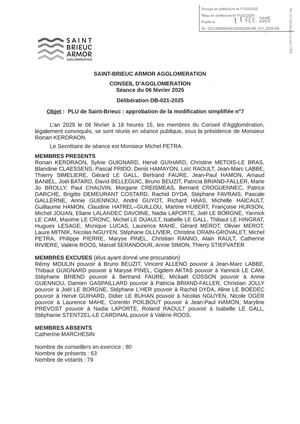 PLU Délibération 021 2025 Approbation Modif Simplifie N7