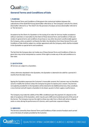QUALTECH General Terms and Conditions of Sale