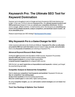 Keysearch Pro The Ultimate Seo Tool For Keyword Domination