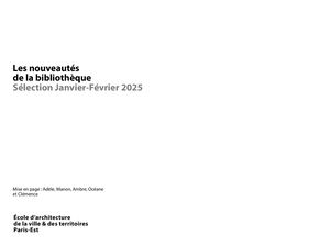 Bibliothèque : Nouveautés Janvier Février 2025