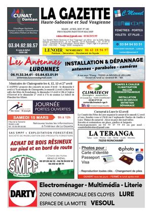 La Gazette Haute Saônoise Et Sud Vosgienne n°182