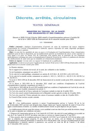 Décret n°2025-114 du 5 février 2025