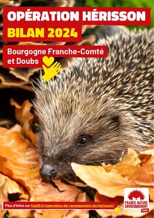 Opération Hérisson 2024 Bilan BFC & Doubs