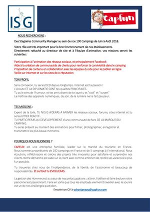 Tableau Animation Cap Fun Calaméo - Stage Cap Fun