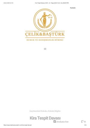 Kira Tespit Davası 2025 Av Tolga ÇEli̇k & Av Nur Baştürk