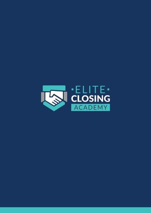 Elite Closing Academy - Brochure 2025