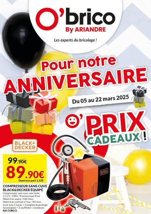 Tabloide O'brico By Ariandre "Anniversaire" du 05 au 22 mars 2025