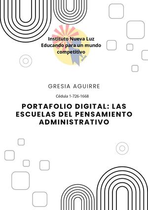 Las Escuelas Del Pensamiento Administrativo