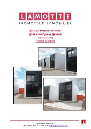 Le Groupe Lamotte livre ses premières maisons containers - 6 octobre 2015