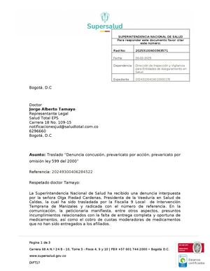 Superintendencia de Salud Nueva EPS