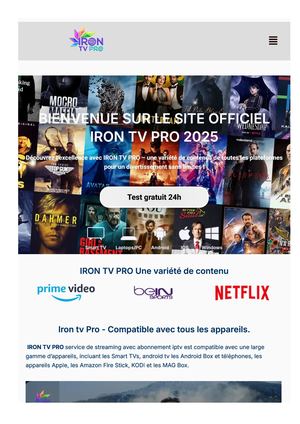 iron pro tv france 2025