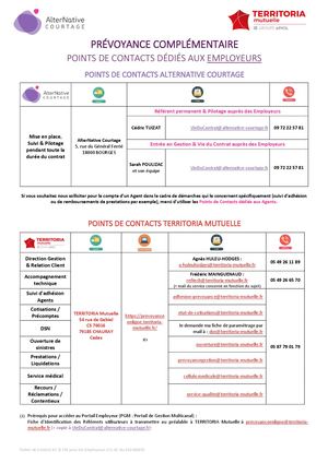 Fiche Points De Contact Prévoyance
